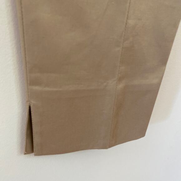 Tory Burch Trouser Pants Tessa Khaki Tan Relaxed Preppy Dress Work Size 4 - Picture 4 of 5